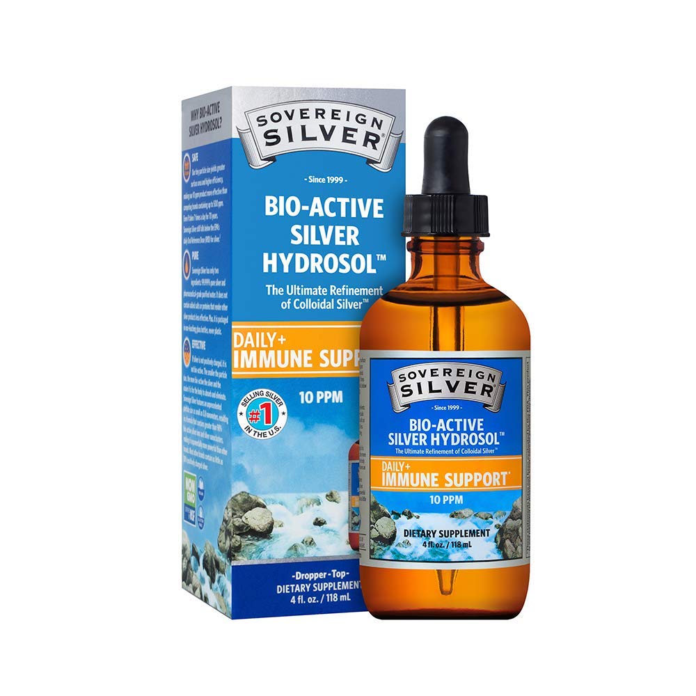 Sovereign Silver Immune Support - Colloidal Silver Mineral Supplement