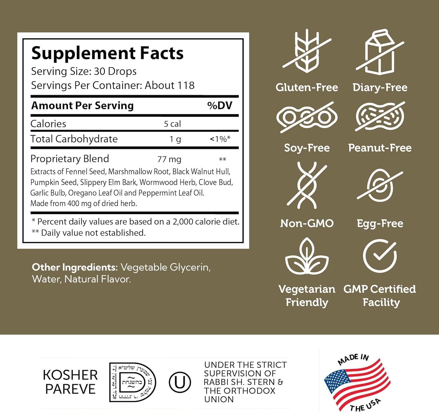 Zahler - ParaGuard Liquid Drops - Gut Health Supplement