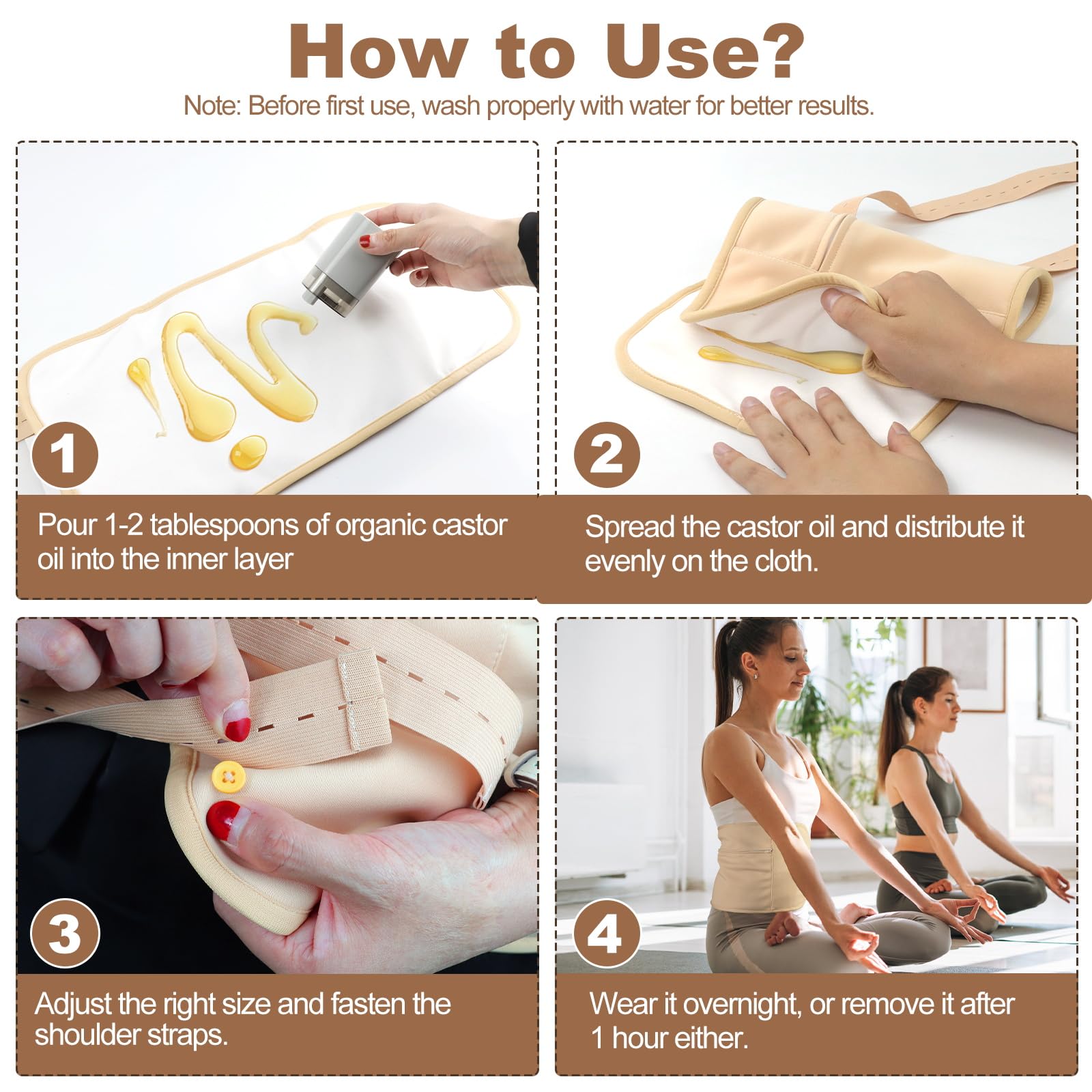 Organic Castor Oil Pack Wrap